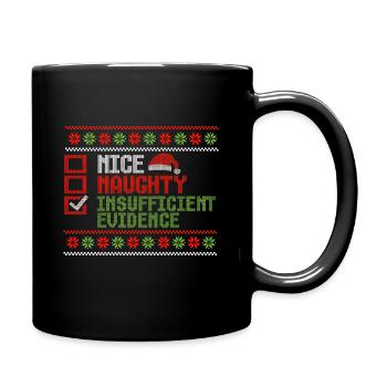 Christmas Xmas saying humor funny funny - Full Colour Mug - black - Right