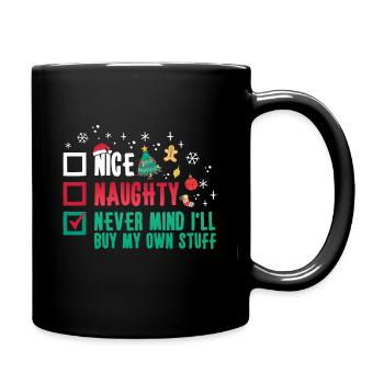 Christmas Xmas Saying Funny Humor Funny - Full Colour Mug - black - Right