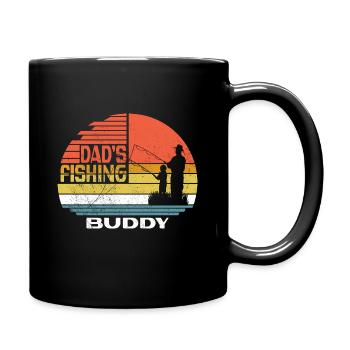 Angeln Angler Vater Sohn Dad's Fishing Buddy - Tasse einfarbig - Schwarz - Rechts