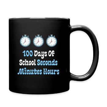 100 jours d’école Secondes Minutes Heures - Mug uni - noir - Droite