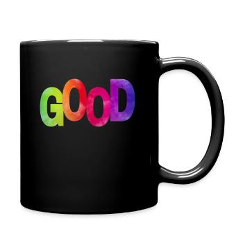 good things only - Tasse einfarbig - Schwarz - Rechts