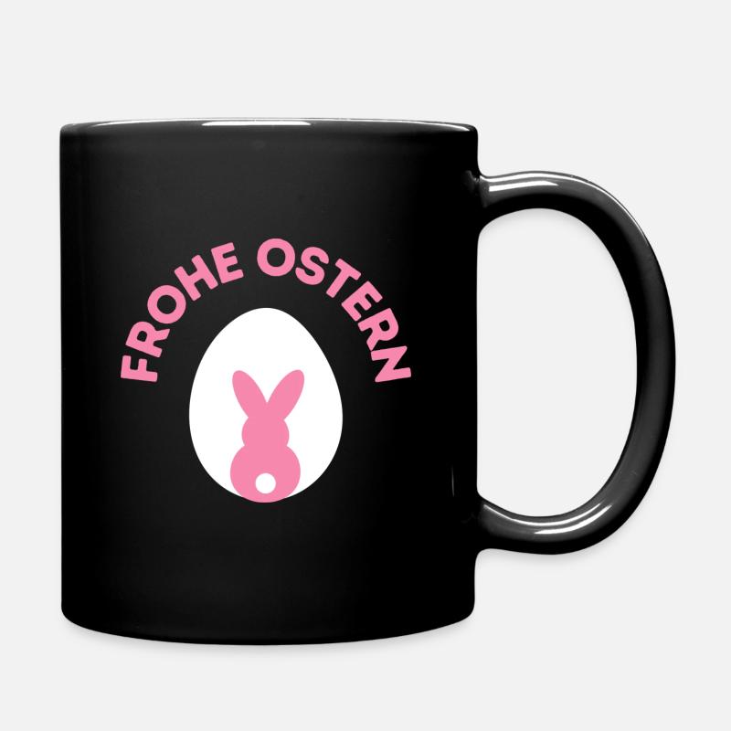 Frohe Ostern / Ostern - Tasse einfarbig - Schwarz
