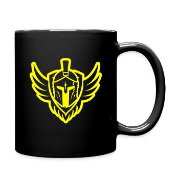 Spartan Helmet Icon - Full Colour Mug - black - Right