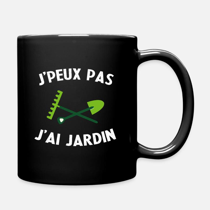 Ich kann nicht Ich Gärtner - Tasse einfarbig - Schwarz