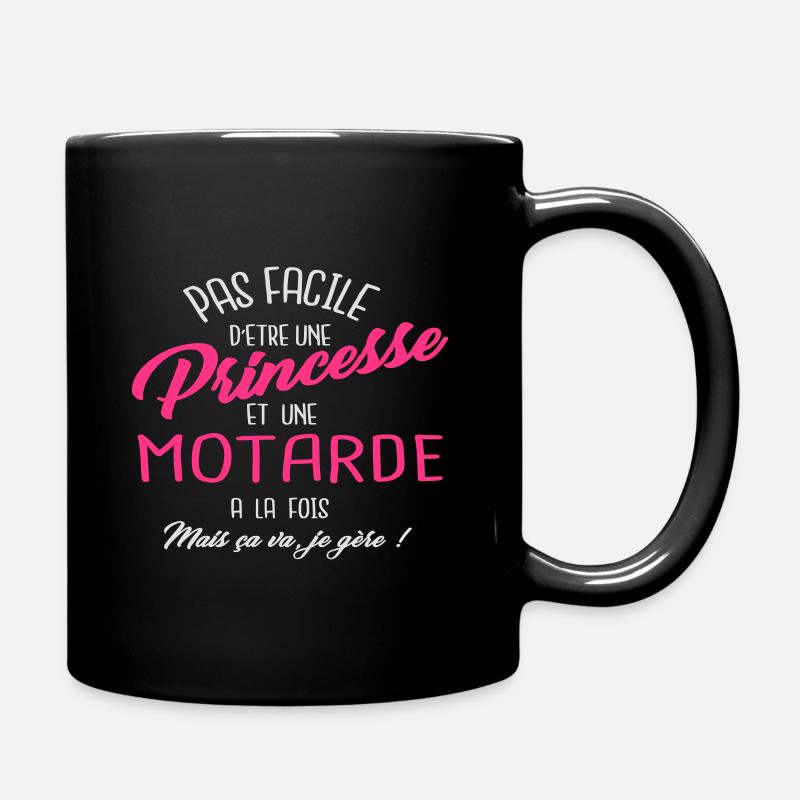 Princesse et motarde - Mug uni - noir