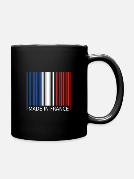France Code à barres Made in France - Mug uni - noir