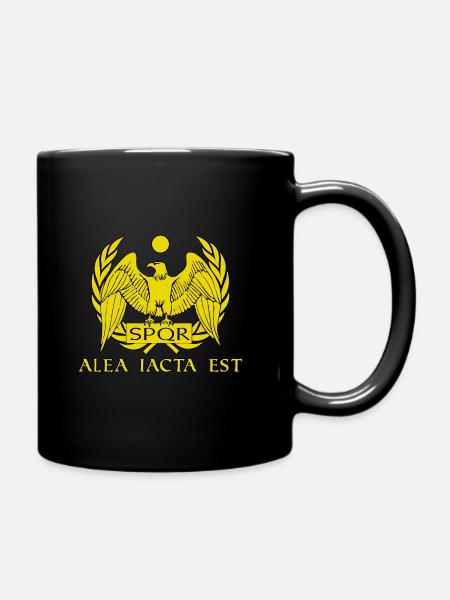 Alea iacta est Rome Roma SPQR - Full Colour Mug - black