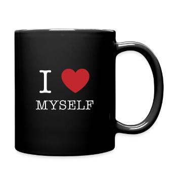 I love myself - Tasse einfarbig - Schwarz - Rechts