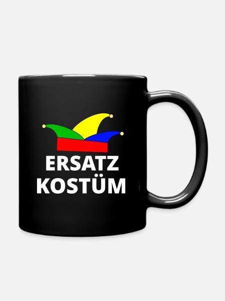 Karneval Kostüm - Tasse einfarbig - Schwarz