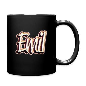 Emil First Name Name Graffiti Design - Full Colour Mug - black - Right