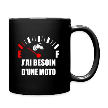 J'ai besoin d'une moto t-shirt motard cadeau - Mug uni - noir - Droite