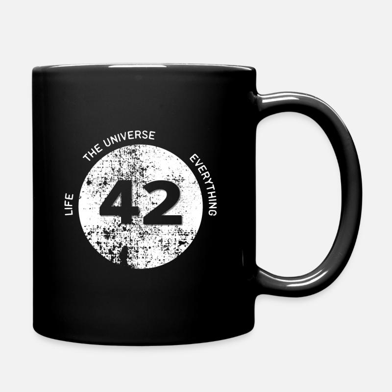 42 - Das Leben Das Universum und der ganze Rest - Tasse einfarbig - Schwarz