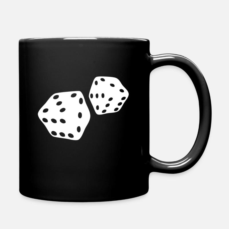 Würfel - Tasse einfarbig - Schwarz