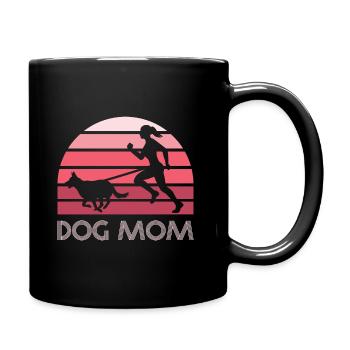 Canicross Laufen mit Hund Canicross Frauen - Tasse einfarbig - Schwarz - Rechts