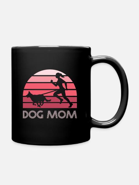 Canicross Running avec Chien Canicross Femmes - Mug uni - noir