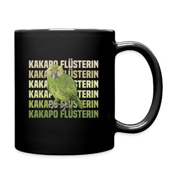 Kakapo Flüsterin Retro Papagei - Tasse einfarbig - Schwarz - Rechts