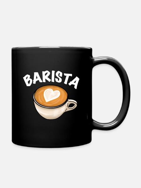 Barista Kaffee Farn - Tasse einfarbig - Schwarz