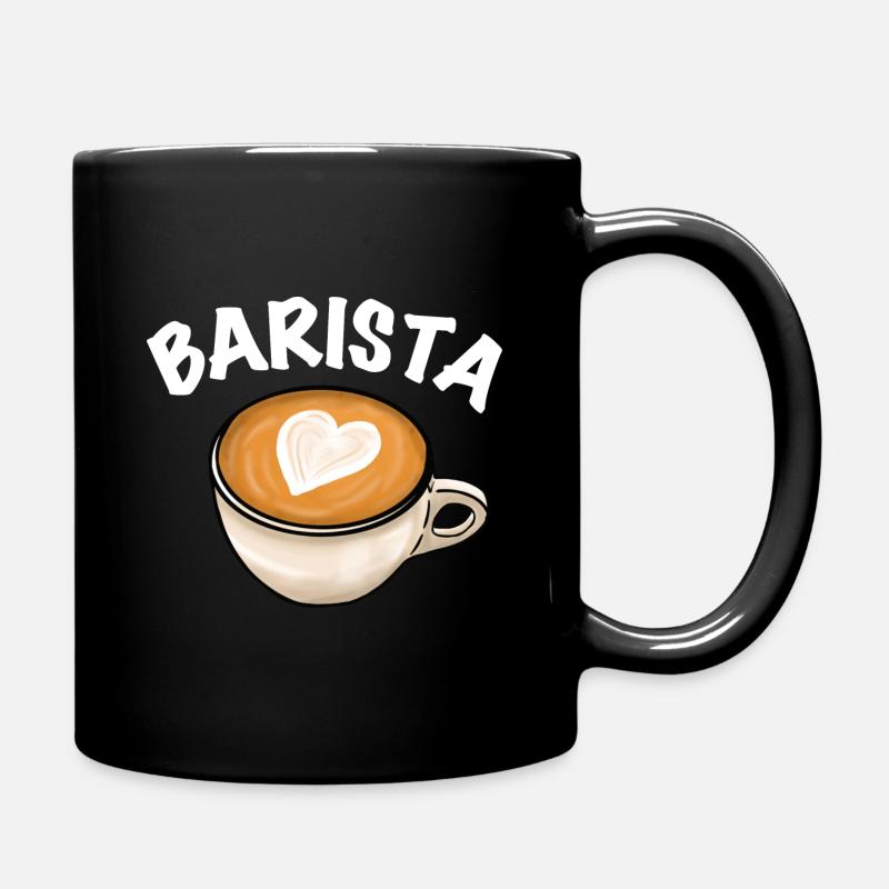 Barista Kaffee Farn - Tasse einfarbig - Schwarz