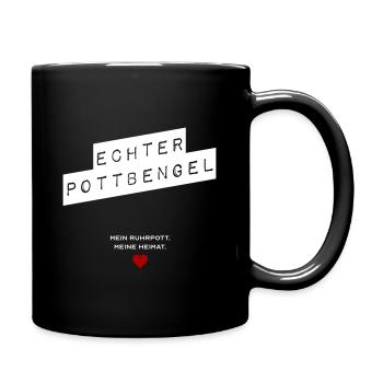 Echter Pottbengel - Tasse einfarbig - Schwarz - Rechts