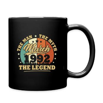 Mars 1992, 31 Ans Anniversaire Homme femme - Mug uni - noir - Droite