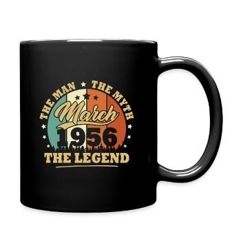 March 1956, 67 years old Birthday Man woman - Full Colour Mug - black - Right