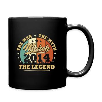 Mars 2014, 9 Ans Anniversaire garçons et filles - Mug uni - noir - Droite