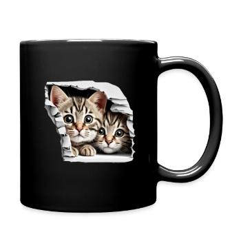 Adorable little cats meow Funny gifts - Full Colour Mug - black - Right