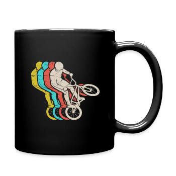 BMX Fahrer Bike Kinder Jungen Fahrrad BMX - Tasse einfarbig - Schwarz - Rechts