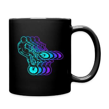 Vintage BMX Rider Bike Men's Bicycle BMX Boys - Full Colour Mug - black - Right