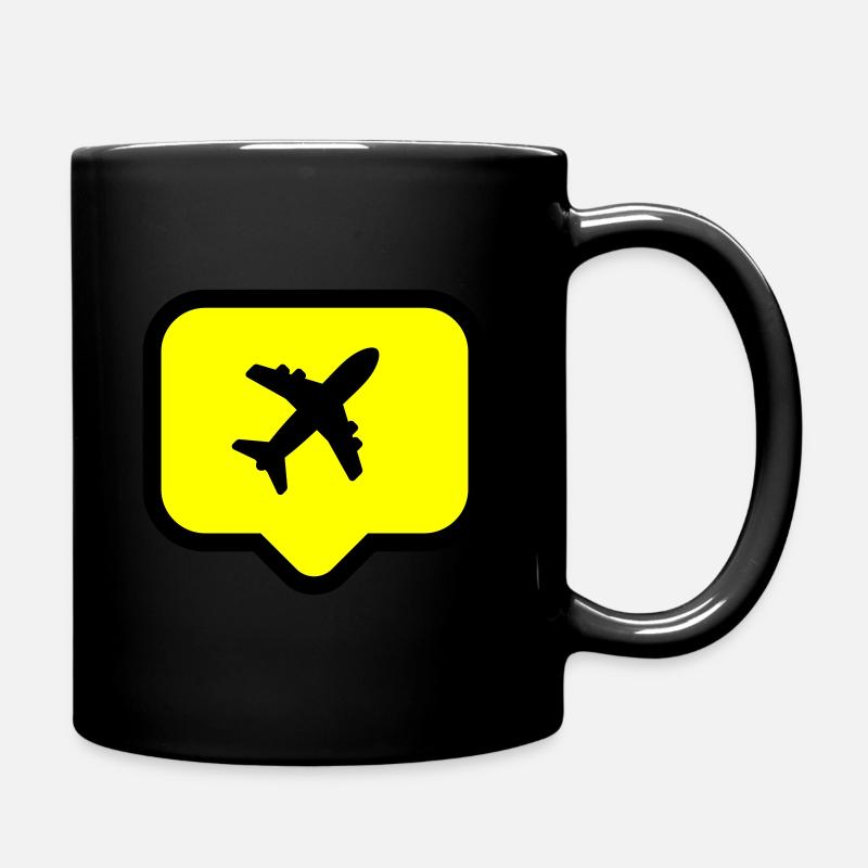 Flugzeug! - Tasse einfarbig - Schwarz