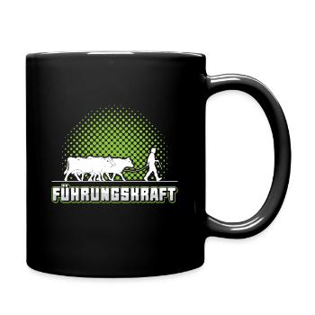 Führungskraft Kühe Landwirt Bauer Geschenkidee - Tasse einfarbig - Schwarz - Rechts