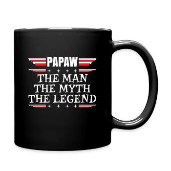 Papa Vater Opa Geschenkidee Papaw Spruch Humor - Tasse einfarbig - Schwarz - Rechts