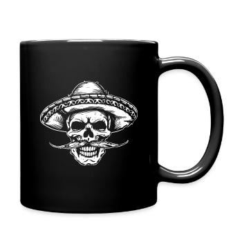 Mexikaner Totenkopf Mexiko - Tasse einfarbig - Schwarz - Rechts