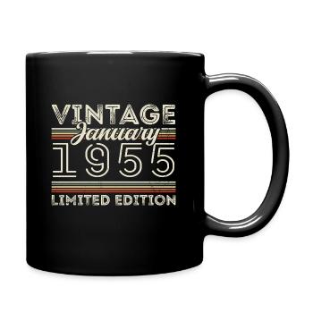 Janvier 1955 Né en 1955 - Anniversaire Janvier 1955 - Mug uni - noir - Droite