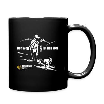 Der Weg ist das Ziel - Camino 2025 - Jakobsweg - Tasse einfarbig - Schwarz - Rechts