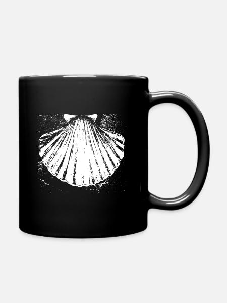 Camino - Scallop - Pilgrimage - Santiago - Full Colour Mug - black