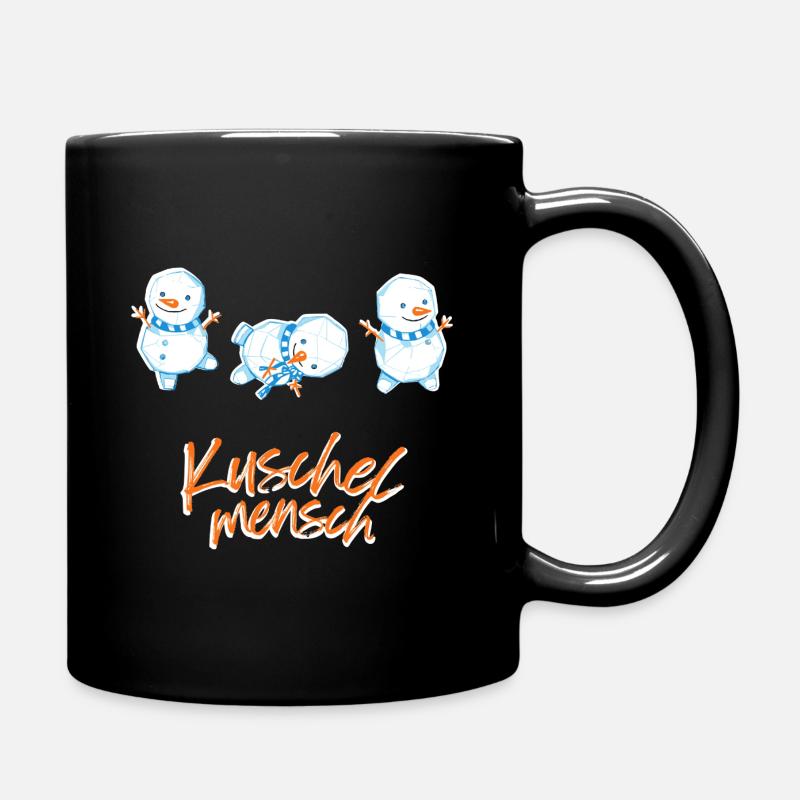 Trio des bonshommes de neige câlins - Mug uni - noir