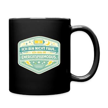 Ich bin im Energiesparmodus - Tasse einfarbig - Schwarz - Rechts