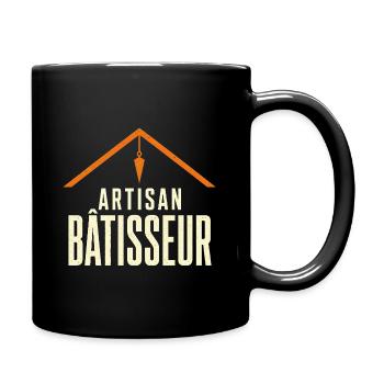 artisan-batisseur-print - Mug uni - noir - Droite