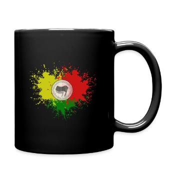 antifa farbattacke - Tasse einfarbig - Schwarz - Rechts