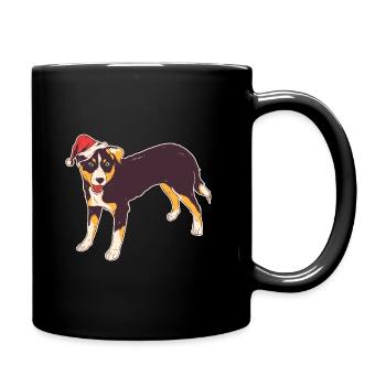 Appenzeller Sennenhund Santa Claus hat - Full Colour Mug - black - Right
