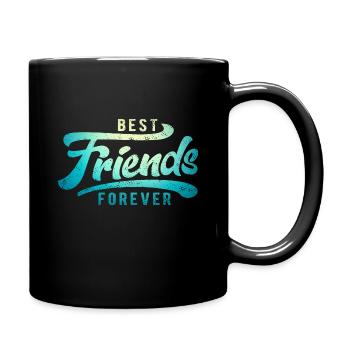 BFF Geschenk Beste Freunde Coole Freundinnen - Tasse einfarbig - Schwarz - Rechts