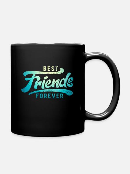 BFF Geschenk Beste Freunde Coole Freundinnen - Tasse einfarbig - Schwarz