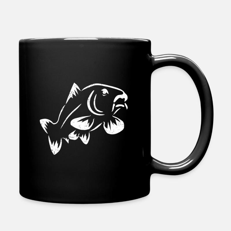 Karpfen - Tasse einfarbig - Schwarz