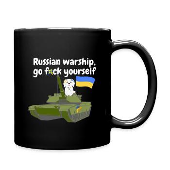Stand With Ukraine, Help Ukraine - Tasse einfarbig - Schwarz - Rechts