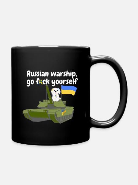 Stand With Ukraine, Help Ukraine - Tasse einfarbig - Schwarz