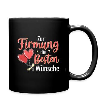 Firmung die Besten Wünsche Firmling - Tasse einfarbig - Schwarz - Rechts