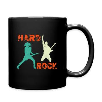 Hard Rock Gitarristen - Tasse einfarbig - Schwarz - Rechts