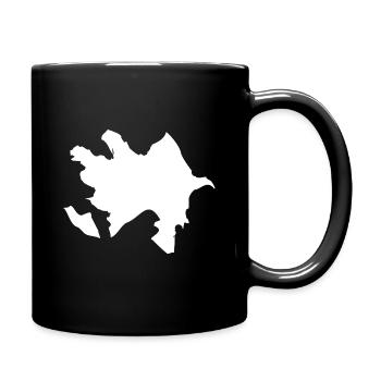 Azerbaijan map flag - Full Colour Mug - black - Right