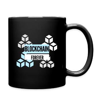 Blockchain Forever tshirt cryptos - Full Colour Mug - black - Right